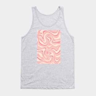 Retro Liquid Swirl Abstract Pattern. Hippie trippy swirl 70s. Tank Top